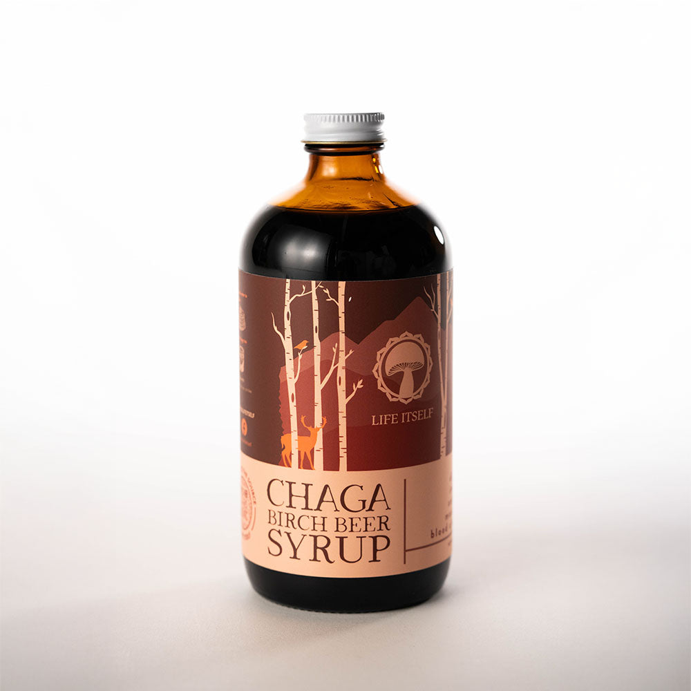Wild Foraged Chaga Birch Syrup - Antioxidant-Rich Immune Support Mushroom Supplement by Life Itself